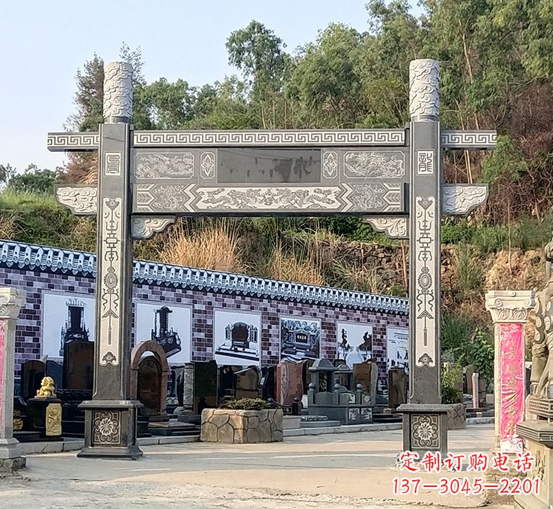 聊城古村牌坊雕塑精湛技艺的经典之作