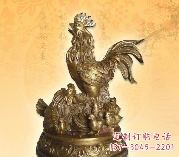 聊城传统的公鸡雕塑