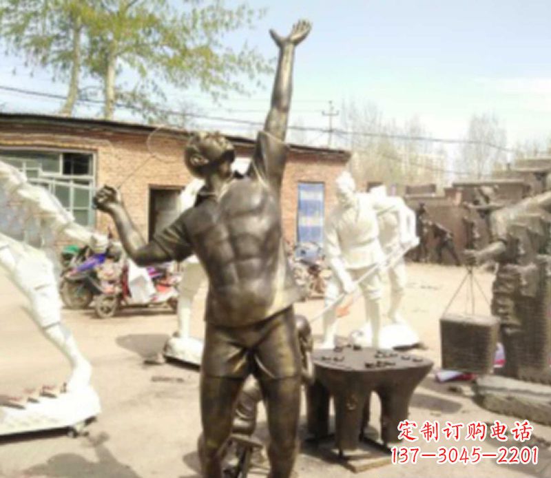 聊城羽毛球雕塑传承运动精神