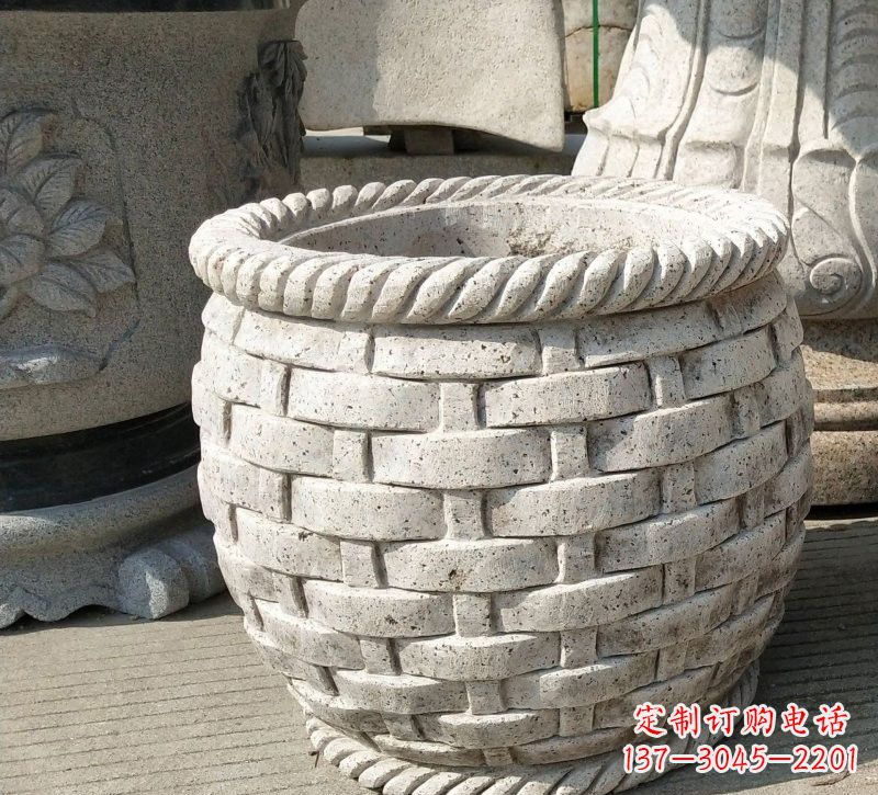 聊城大理石雕塑水缸