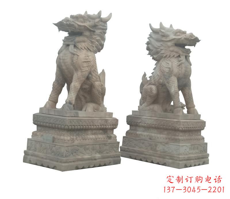 聊城大理石麒麟神秘之门的守护者