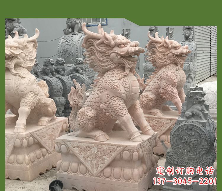 聊城大理石踩球麒麟——传承古代神话的雕塑