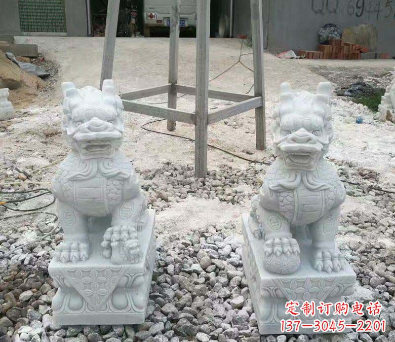 聊城麒麟门口镇宅招财石雕