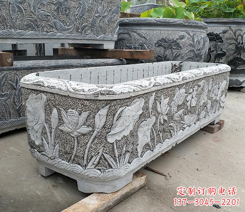 聊城大理石菊花水缸雕塑