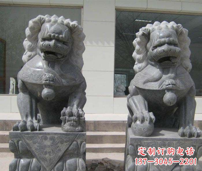 聊城大理石雕刻的狮子雕塑