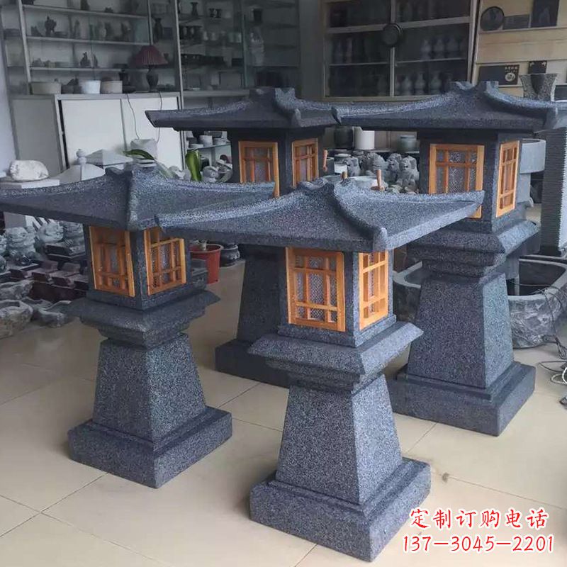 聊城大理石仿汉阙石雕灯笼