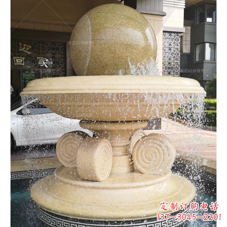聊城大理石风水球雕塑传承古老文化的象征