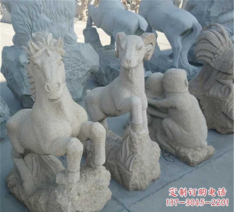 聊城大理石公园动物雕塑