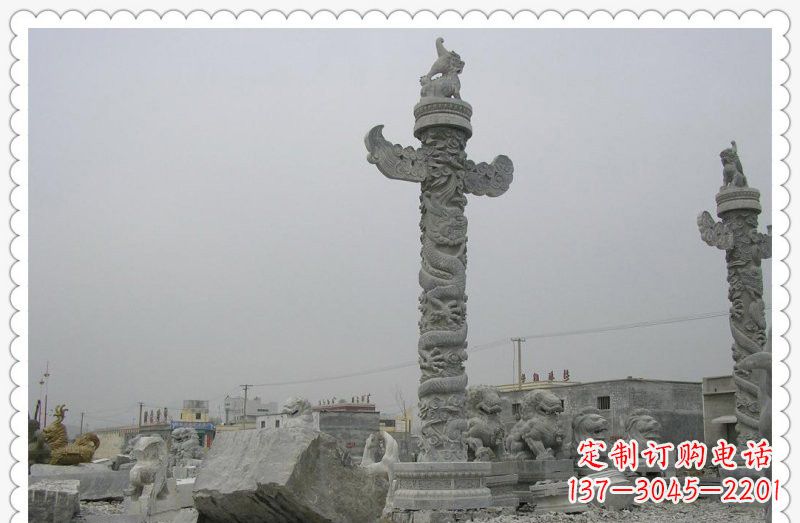 聊城精致雕刻,大理石华表雕塑