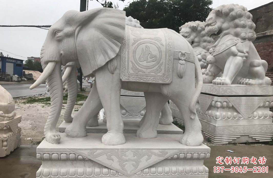 聊城大理石大象雕塑