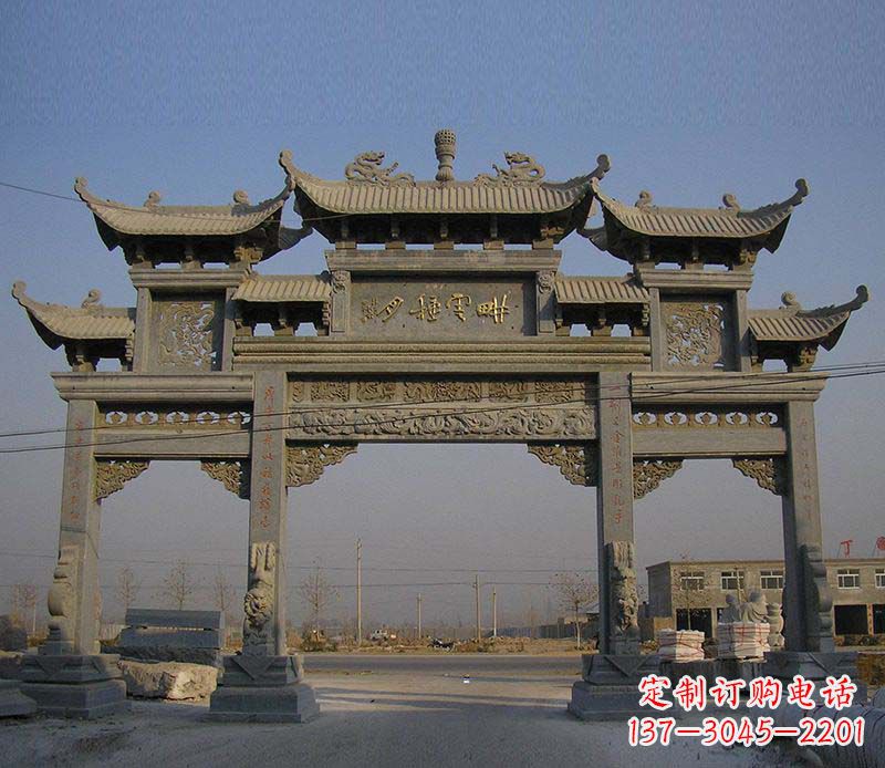 聊城大理石牌楼雕塑定制