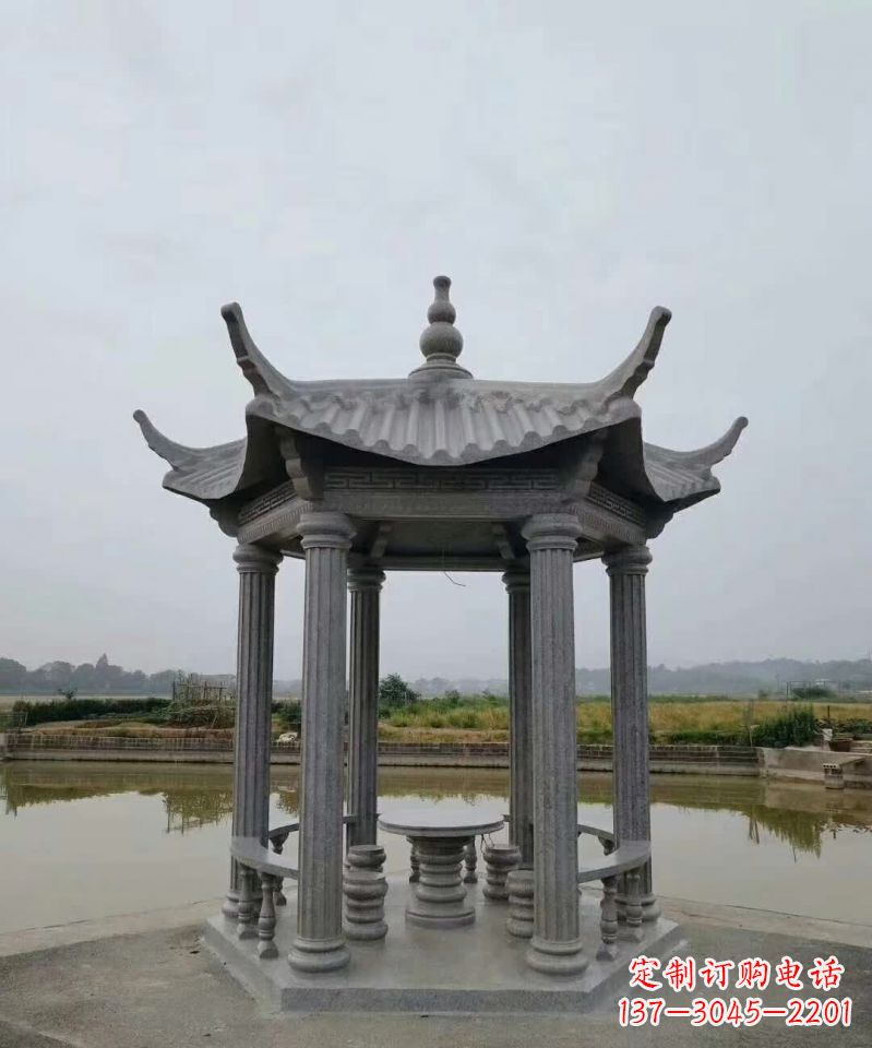 聊城大理石凉亭石雕塑,优雅经典无双
