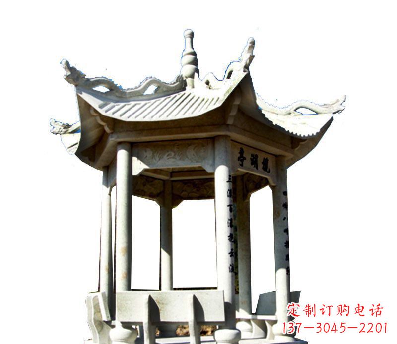 聊城大理石凉亭石雕,历史韵味浓郁