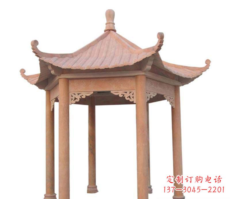 聊城大理石六角凉亭雕塑