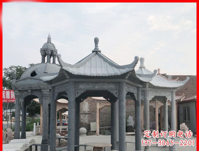 聊城六角凉亭石雕