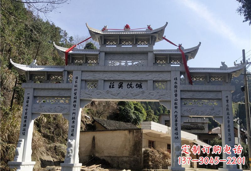聊城大理石牌坊雕塑尊贵雕塑,永久保存