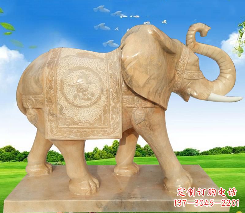 聊城大理石喷水大象雕塑