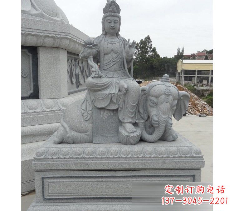 聊城精雕细琢的大理石普贤菩萨雕塑