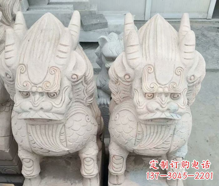 聊城品质卓越的大理石麒麟古兽雕塑