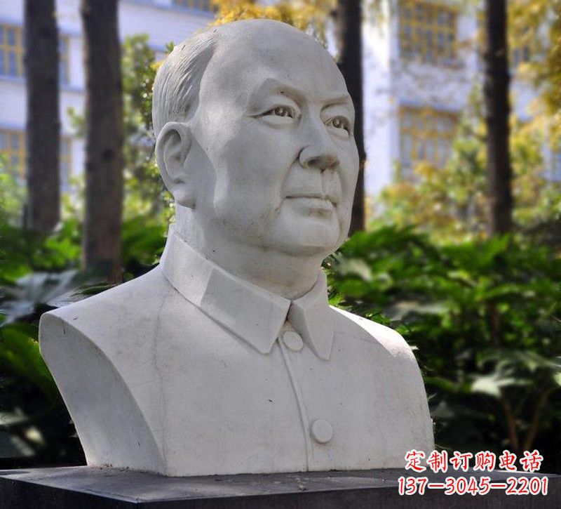 聊城大理石钱学森胸像石雕——赞颂改革开放的先驱