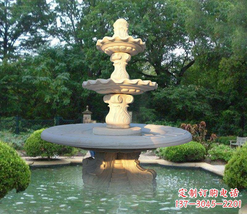 聊城大理石三层喷泉雕塑