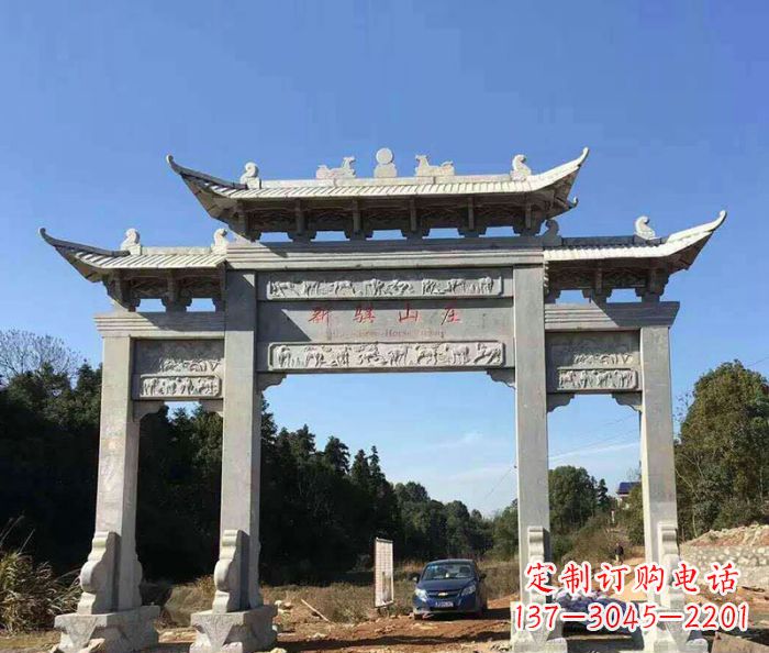 聊城精美石雕牌坊雕塑