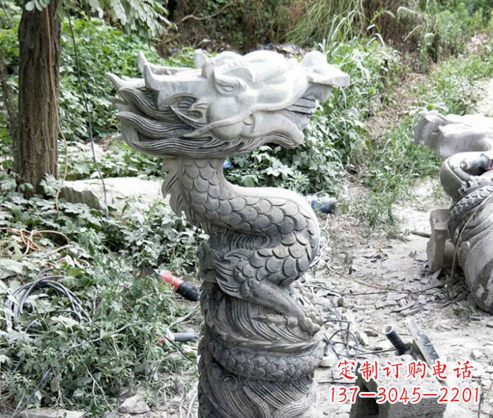 聊城精美大理石生肖龙雕塑