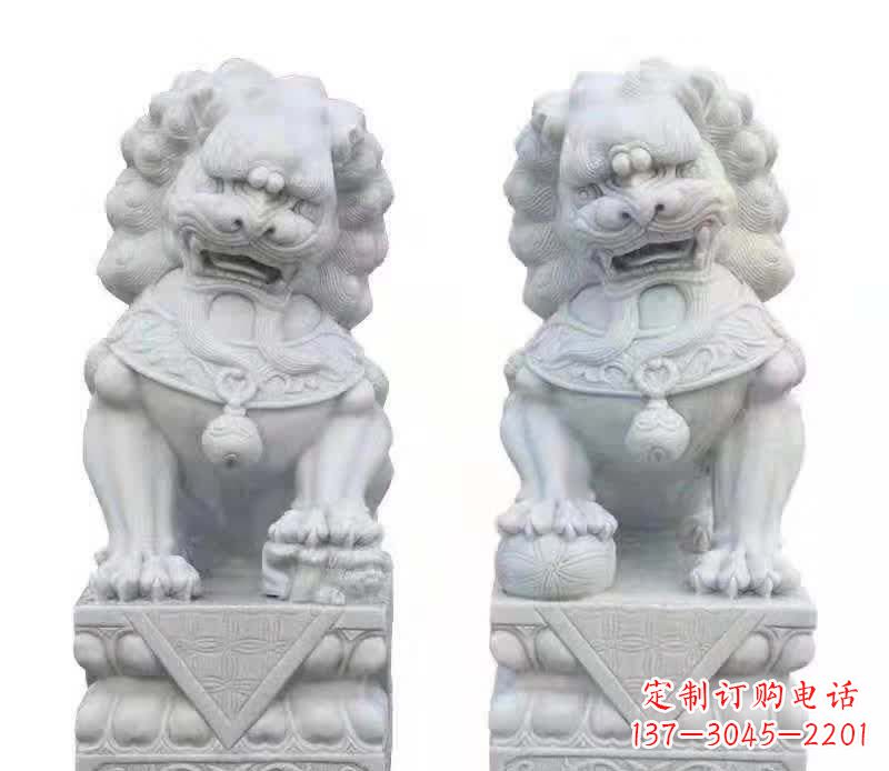 聊城大理石狮子雕塑震撼视觉、传承文化