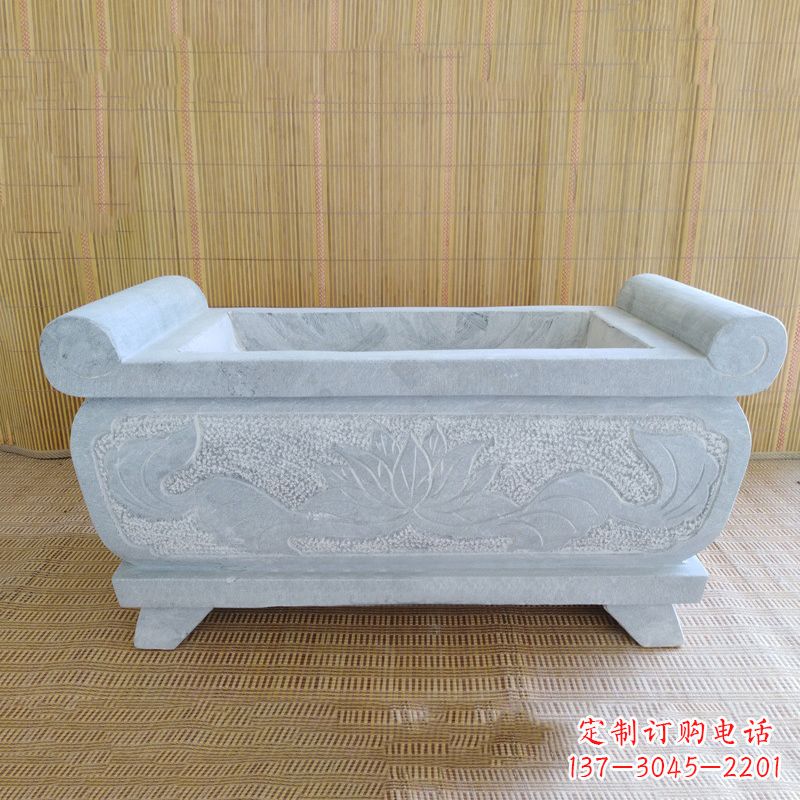 聊城精美大理石石雕香炉雕塑