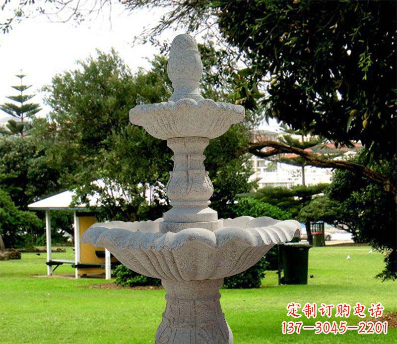 聊城大理石双层喷泉雕塑,精美绝伦
