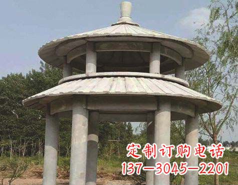 聊城大理石双层圆顶凉亭石雕