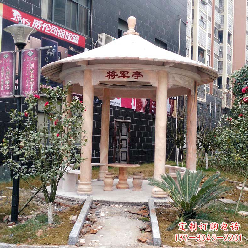 聊城精美大理石凉亭雕塑