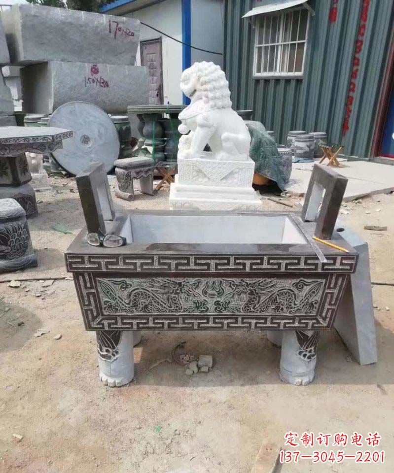 聊城精美大理石香炉雕塑