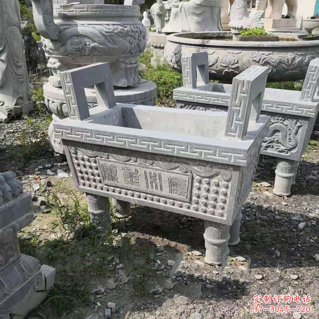 聊城精美大理石香炉石雕
