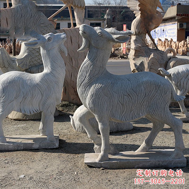 聊城大理石精美羊雕塑