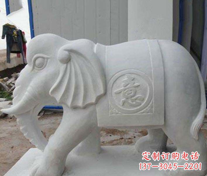 聊城传承财富祝福，大理石招财大象雕塑