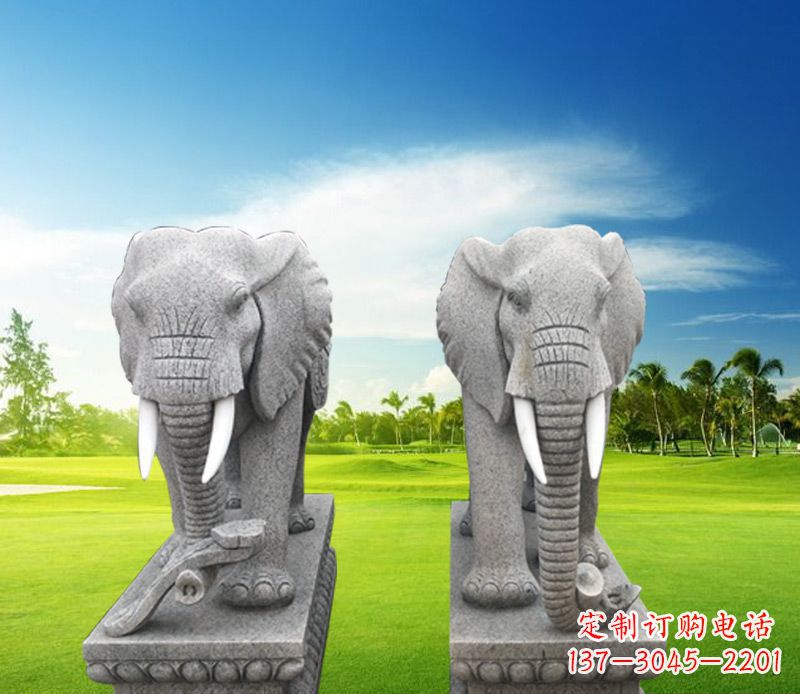 聊城精美大象雕塑,招财进宝