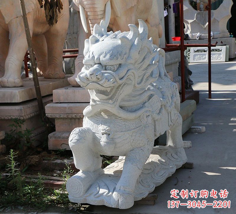 聊城大理石镇宅——麒麟雕塑