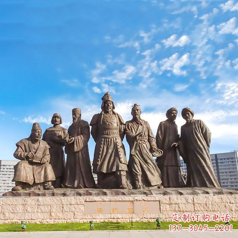 聊城大蒙古国建立者成吉思汗情景景观雕塑景区园林历史名人雕像