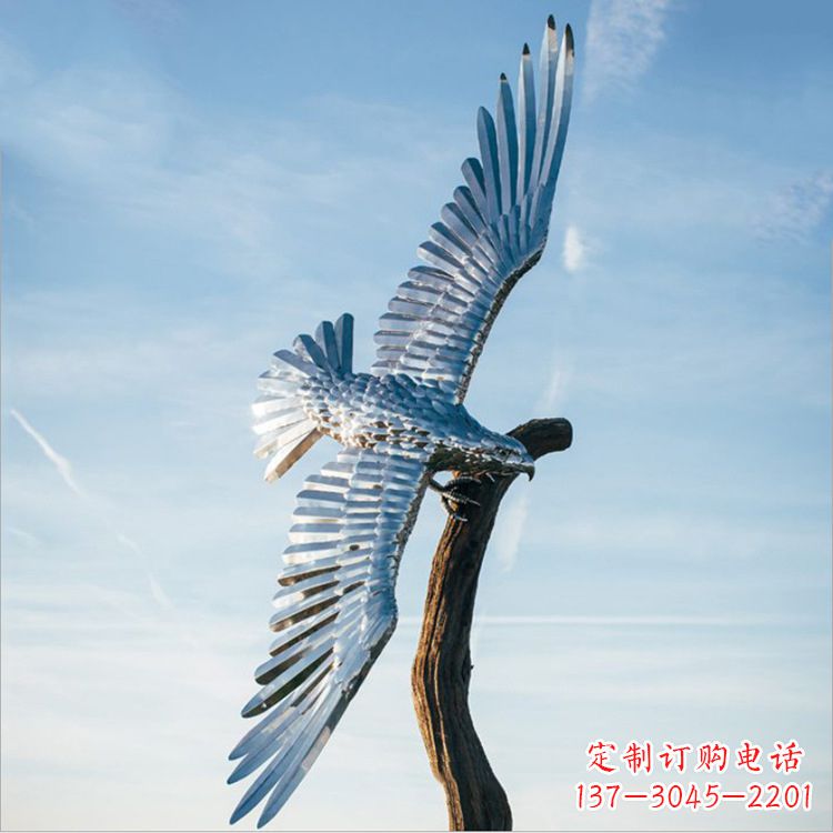 聊城大鹏展翅老鹰不锈钢雕塑