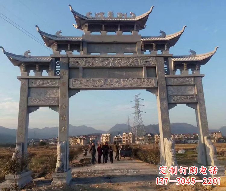 聊城大石牌坊雕塑—中领雕塑定制专业