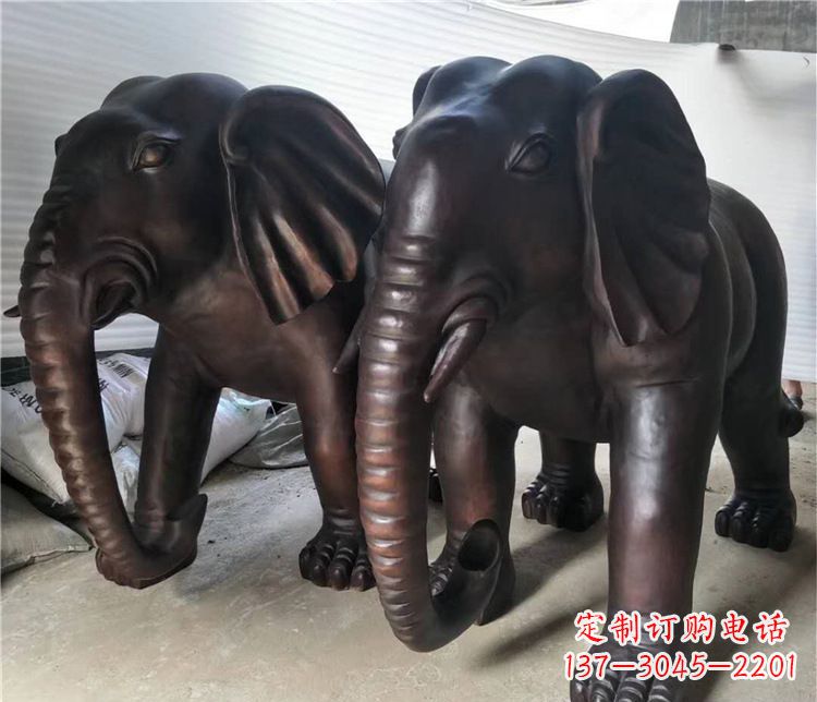 聊城大象动物铜雕塑