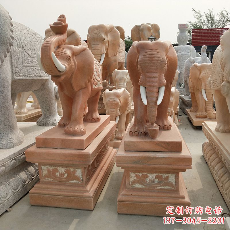 聊城大象水缸石雕塑