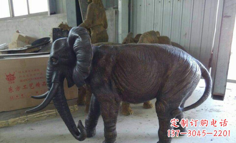 聊城大象铜雕广场动物雕塑