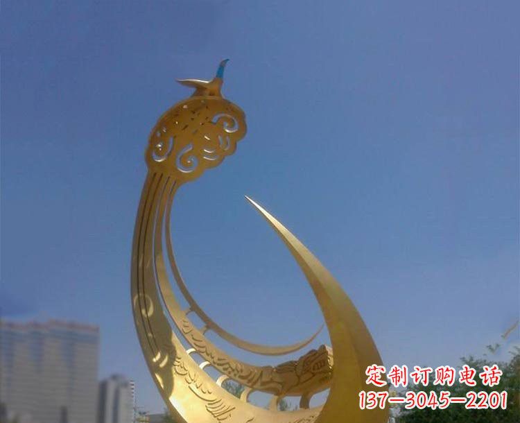 聊城不锈钢创意凤凰雕塑