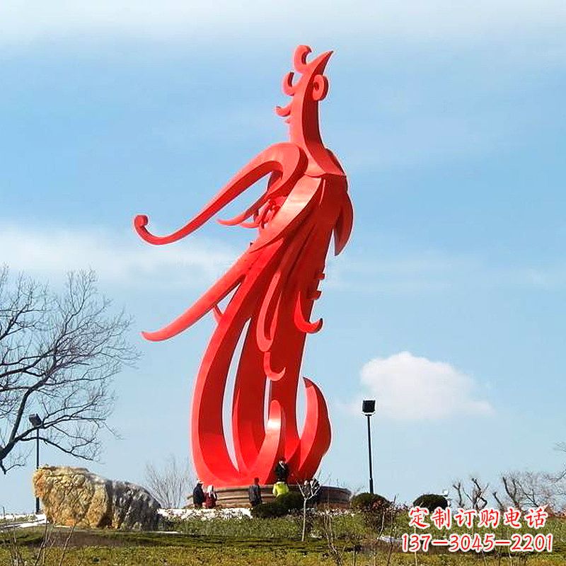 聊城凤凰不锈钢雕塑,增添景区魅力