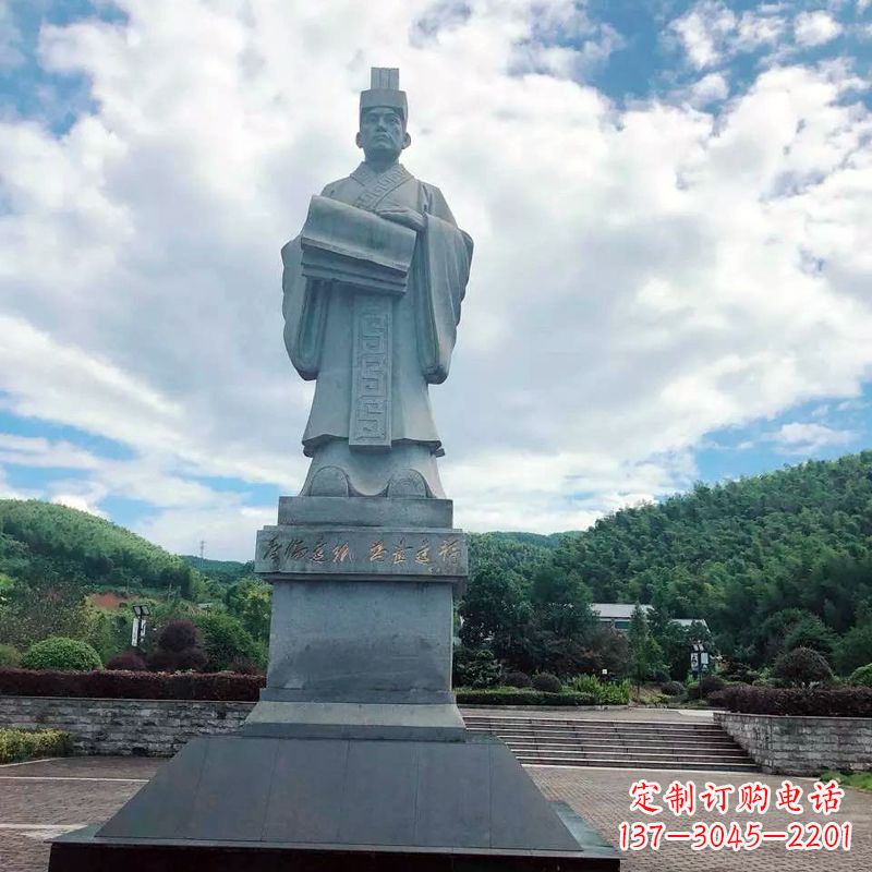 聊城大型蔡伦石雕像-景区广场历史文化名人雕塑
