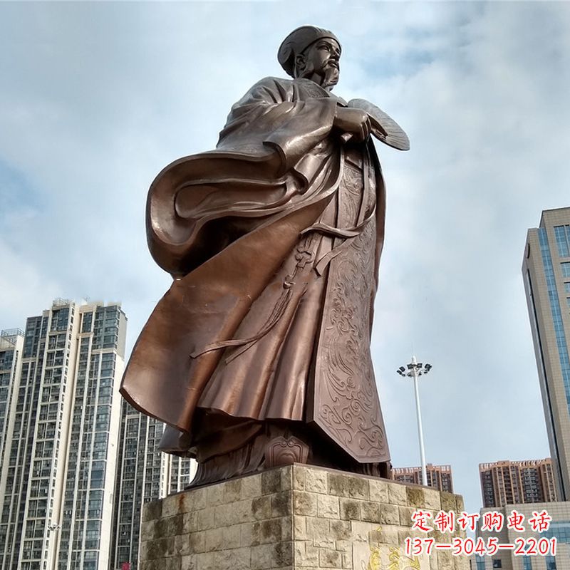 聊城珍贵的雕塑艺术--诸葛亮卧龙先生
