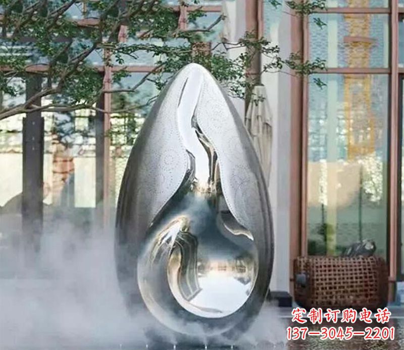 聊城大型创意水滴公园景观雕塑
