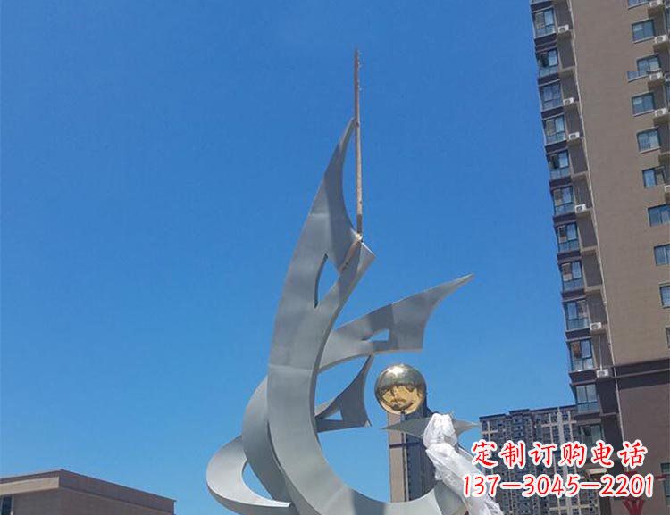 聊城大型创意景观凤凰广场景观不锈钢雕塑